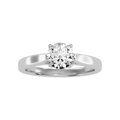 Pitsy Solitaire Ring In 925 Sterling Silver - Three