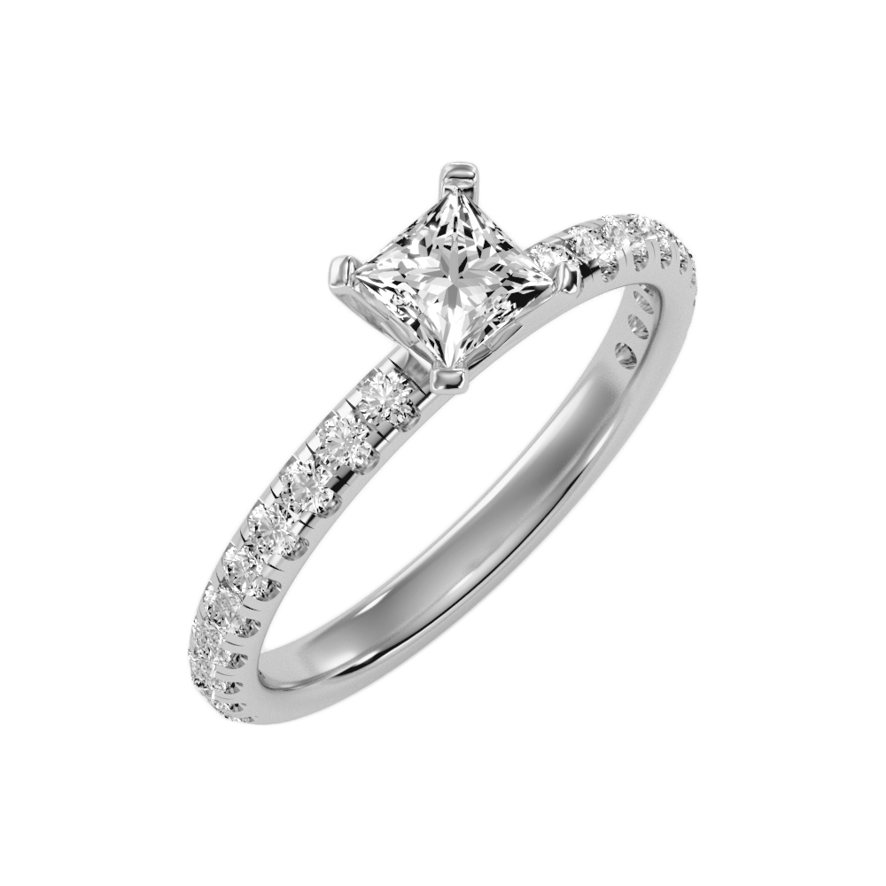 Pleasantness Solitaire Ring In 925 Sterling Silver - One