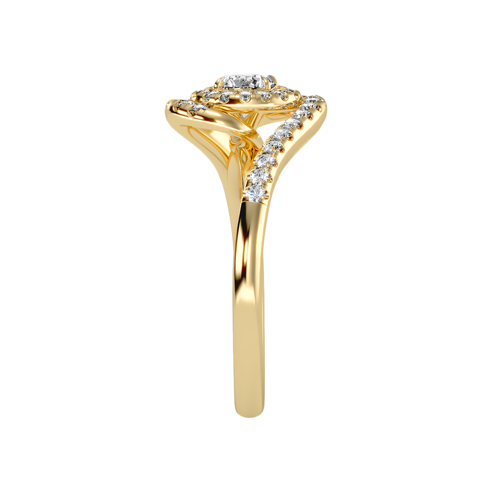Pleasing Halo Ring In 925 Sterling Silver - Twelve