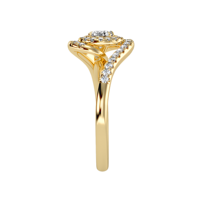 Pleasing Halo Ring In 925 Sterling Silver - Twelve