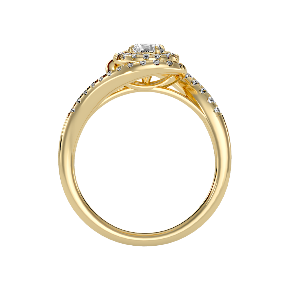 Pleasing Halo Ring In 925 Sterling Silver - Thirteen