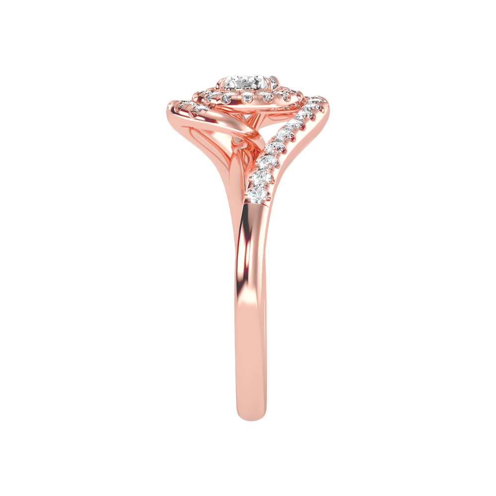 Pleasing Halo Ring In 925 Sterling Silver - Five