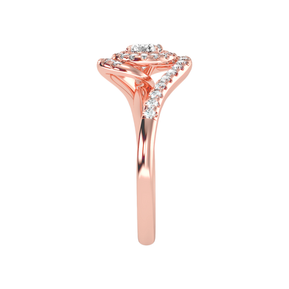 Pleasing Halo Ring In 925 Sterling Silver - Five