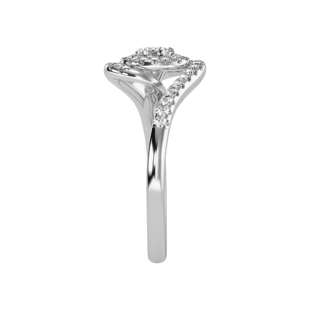 Pleasing Halo Ring In 925 Sterling Silver - Eight