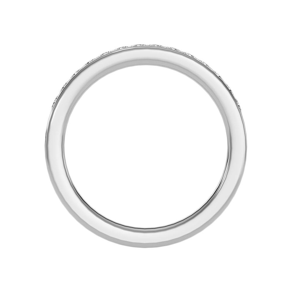 Plentiful Half Eternity Wedding Band In 925 Sterling Silver - Three