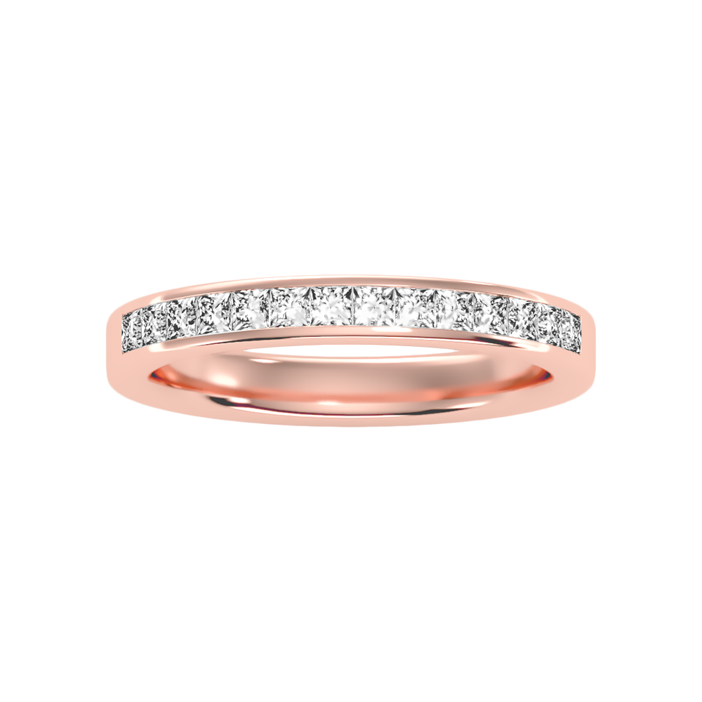 Plentiful Half Eternity Wedding Band In 925 Sterling Silver - Six