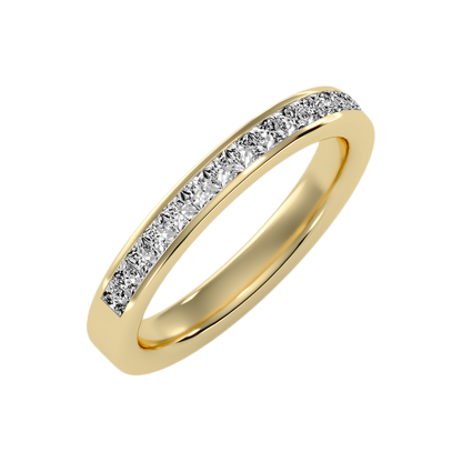 Plentiful Half Eternity Wedding Band In 925 Sterling Silver - Nine