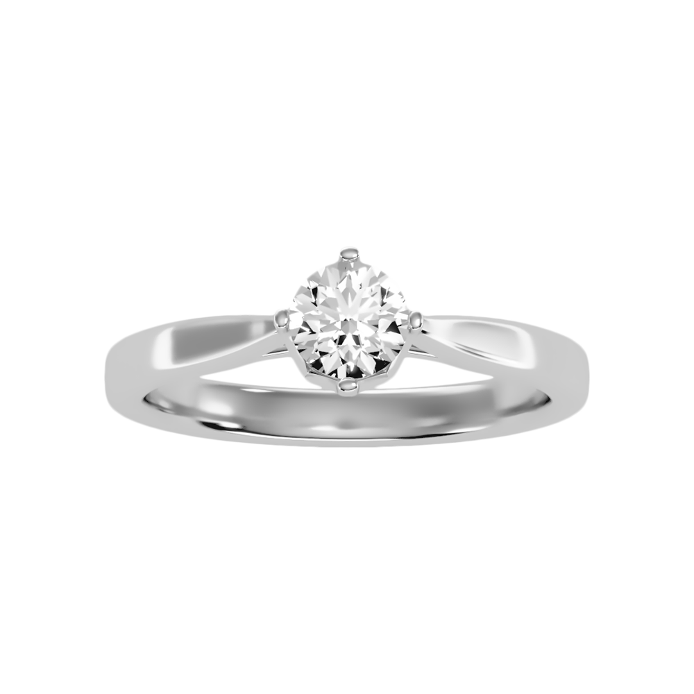 Plethora Solitaire Ring In 925 Sterling Silver - Four