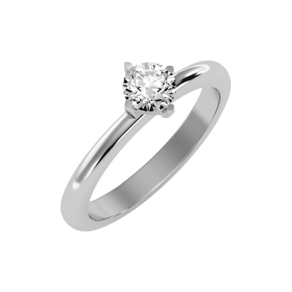 Pleuvoir Classic Solitaire Ring In 925 Sterling Silver - One