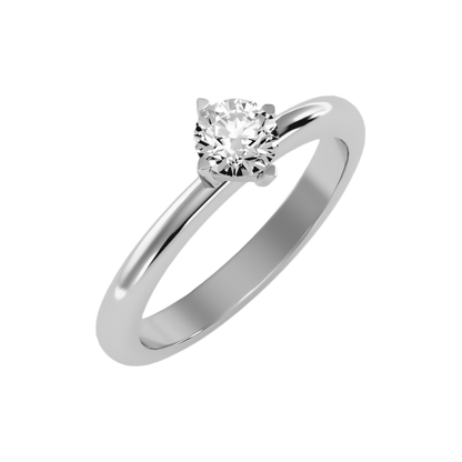 Pleuvoir Classic Solitaire Ring In 925 Sterling Silver - One