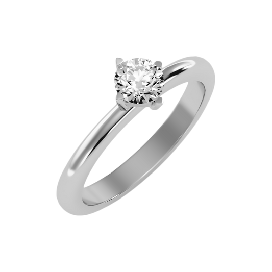 Pleuvoir Classic Solitaire Ring In 925 Sterling Silver - One