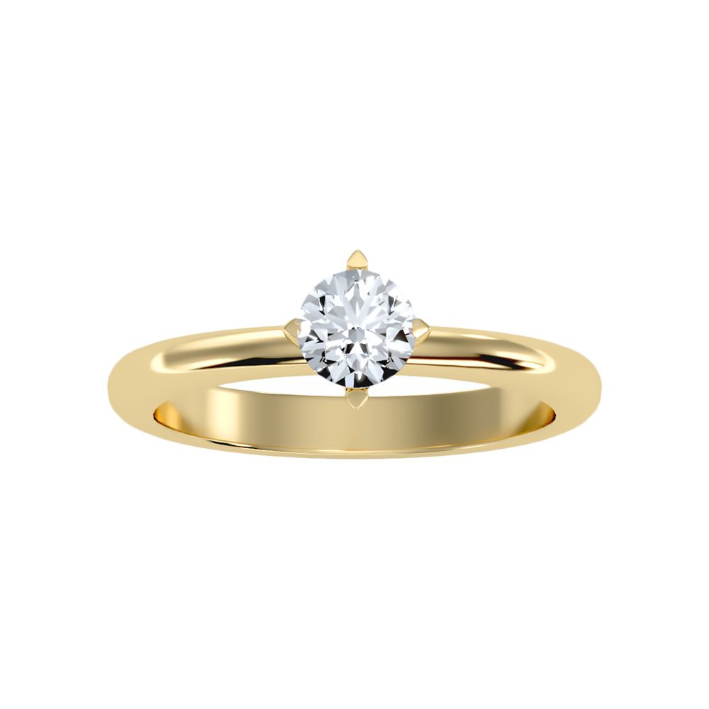 Pleuvoir Classic Solitaire Ring In 925 Sterling Silver - Ten