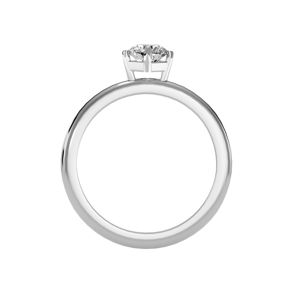 Pleuvoir Classic Solitaire Ring In 925 Sterling Silver - Two