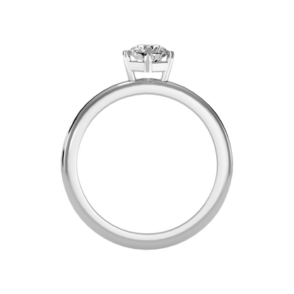 Pleuvoir Classic Solitaire Ring In 925 Sterling Silver - Two