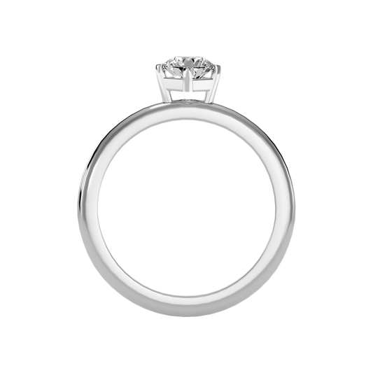 Pleuvoir Classic Solitaire Ring In 925 Sterling Silver - Two