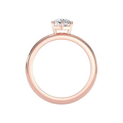 Pleuvoir Classic Solitaire Ring In 925 Sterling Silver - Six