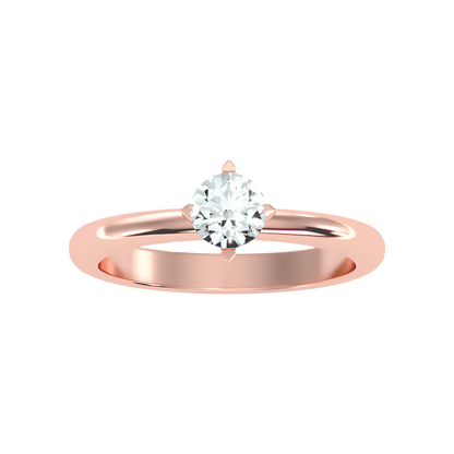 Pleuvoir Classic Solitaire Ring In 925 Sterling Silver - Seven