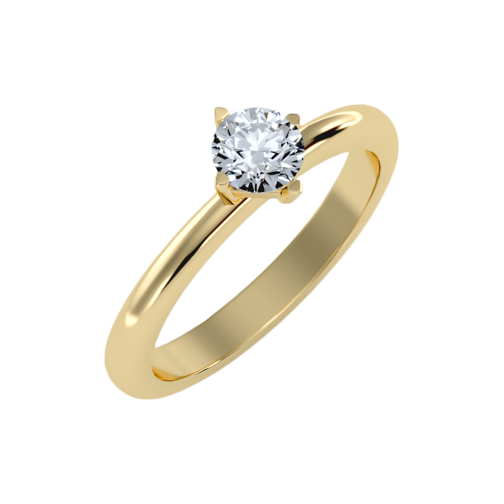 Pleuvoir Classic Solitaire Ring In 925 Sterling Silver - Nine