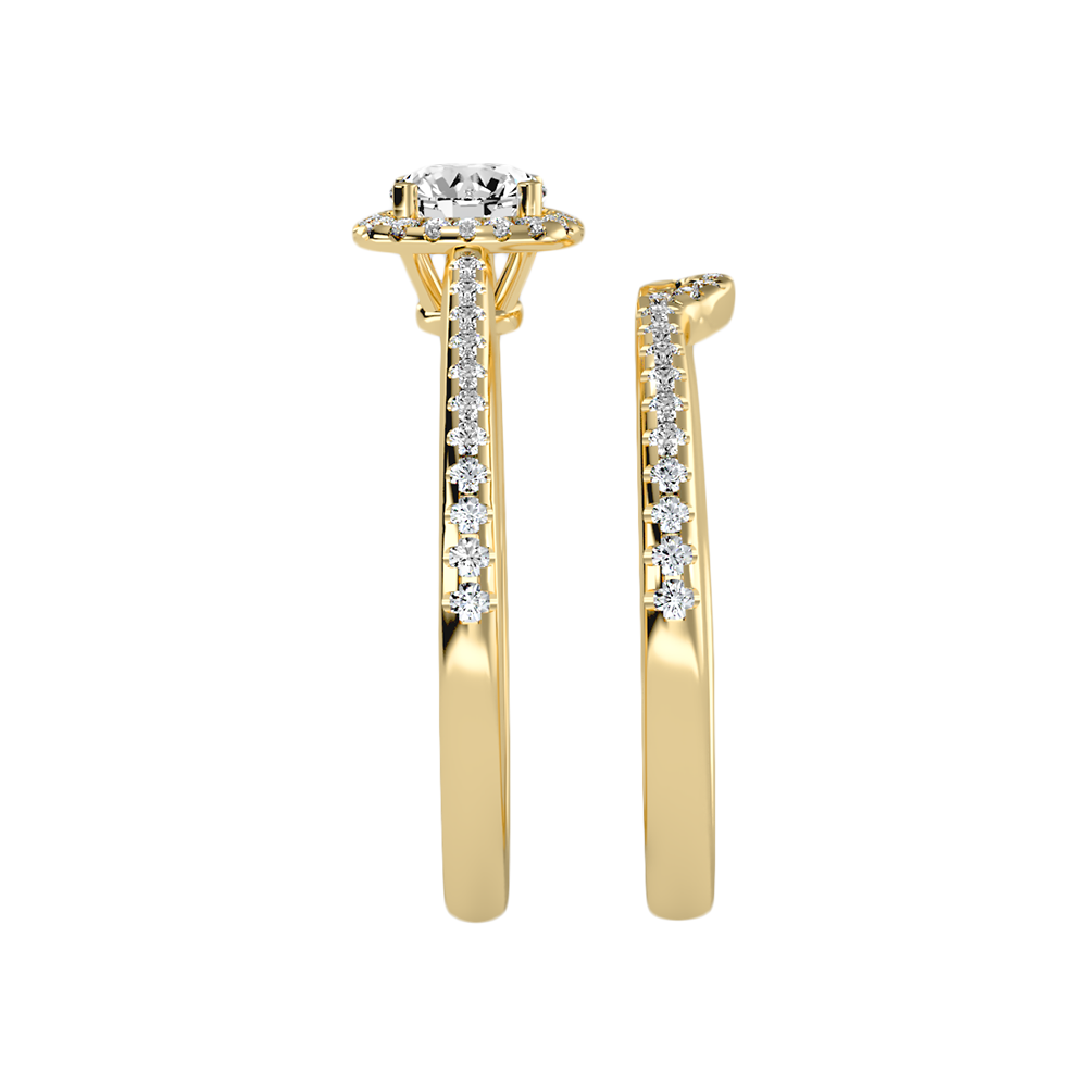 Pluvio Bridal Ring Set In 925 Sterling Silver - Eleven