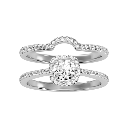 Pluvio Bridal Ring Set In 925 Sterling Silver - Two