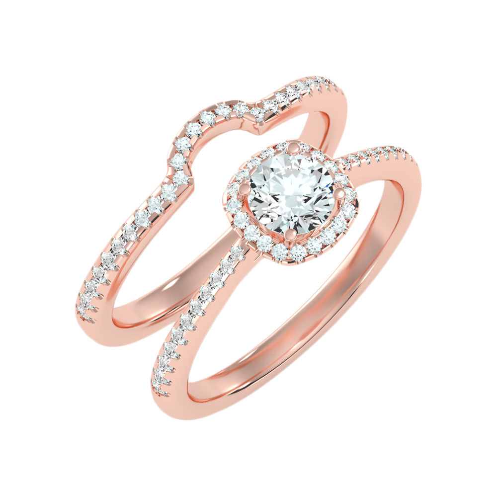 Pluvio Bridal Ring Set In 925 Sterling Silver - Five