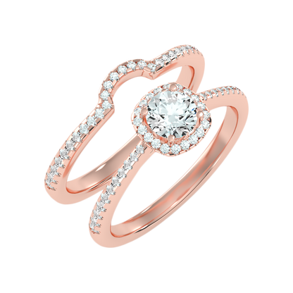Pluvio Bridal Ring Set In 925 Sterling Silver - Five