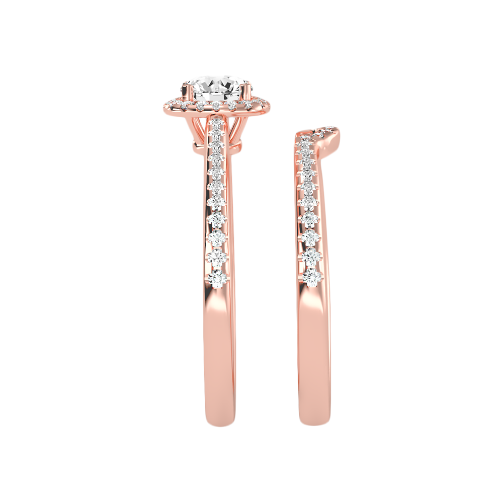 Pluvio Bridal Ring Set In 925 Sterling Silver - Seven