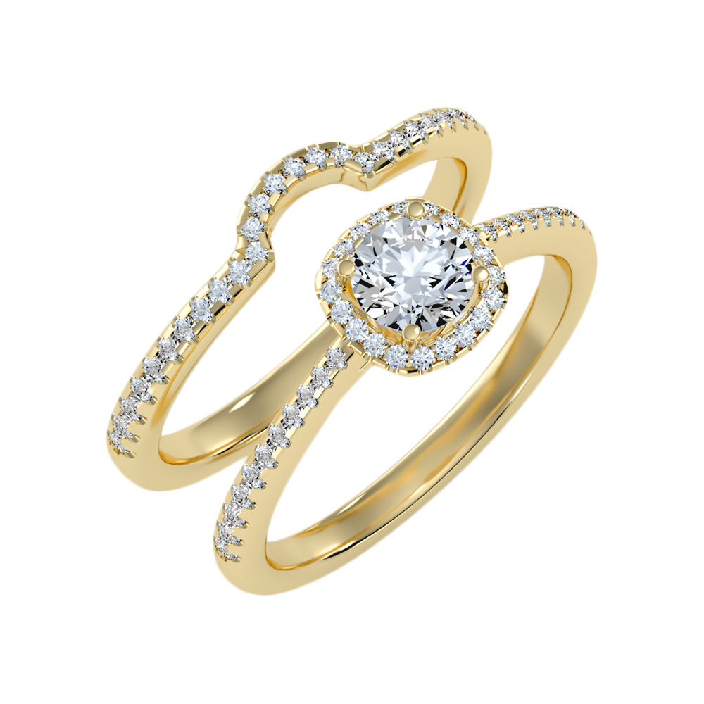 Pluvio Bridal Ring Set - Nine