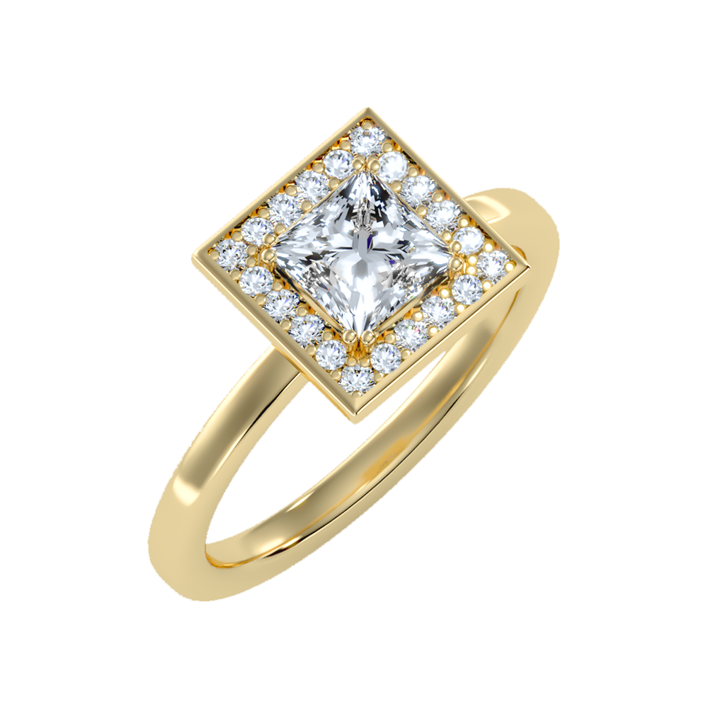 Polished Solitaire Ring - Nine