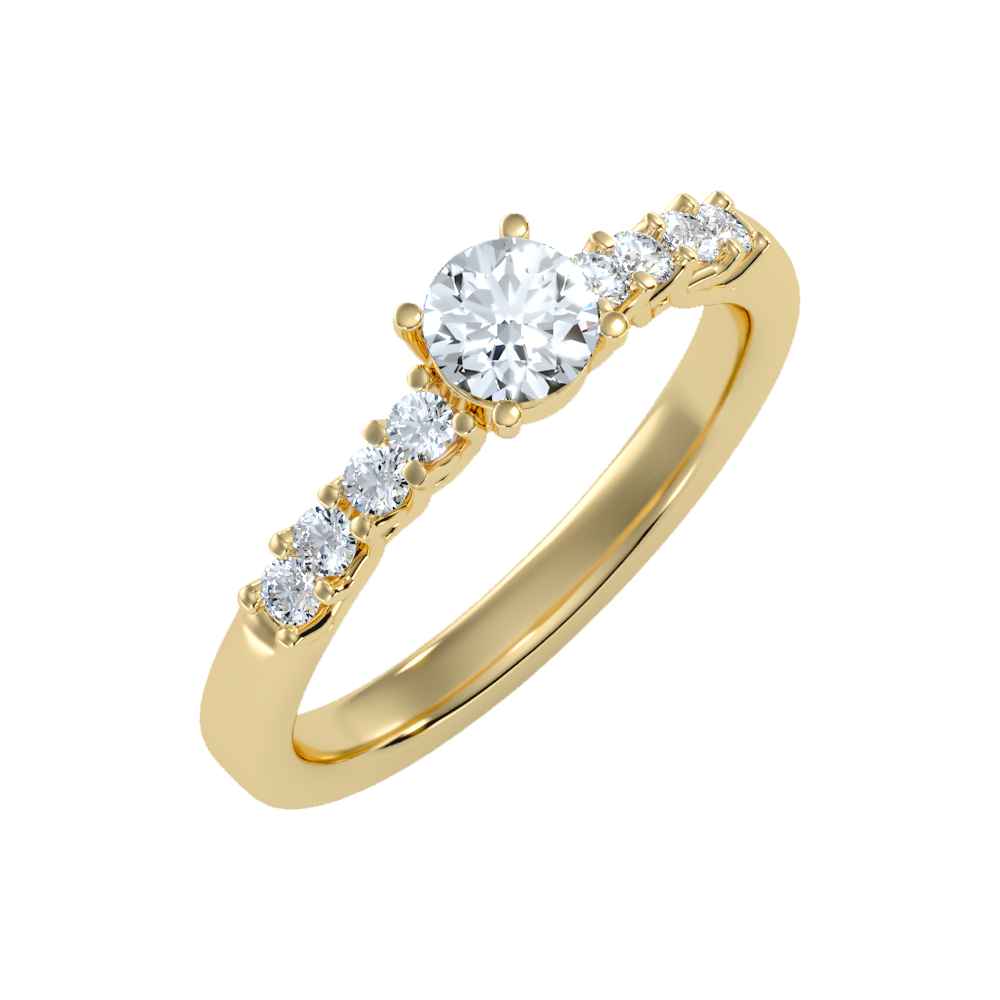 Pompous Solitaire Ring In 925 Sterling Silver - Ten