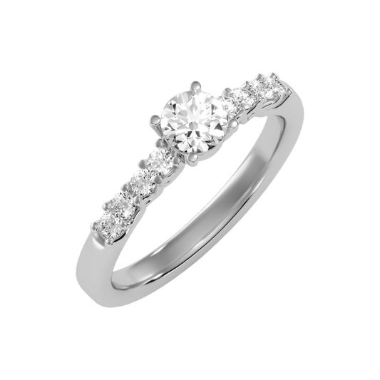 Pompous Solitaire Ring In 925 Sterling Silver - Two