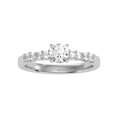 Pompous Solitaire Ring In 925 Sterling Silver - Four