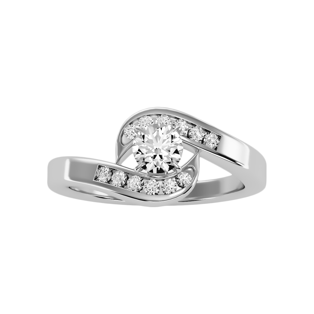 Preciosa Halo Ring In 925 Sterling Silver - Three