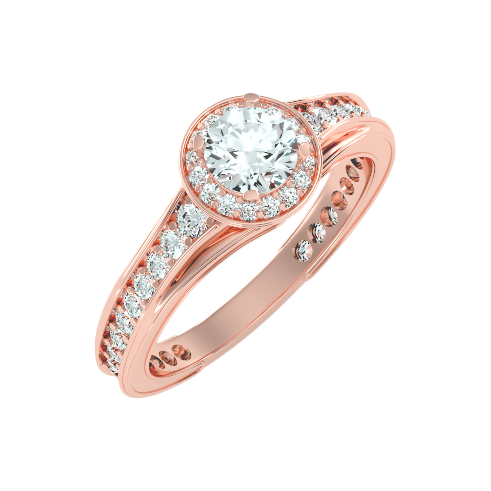 Precious Diamond Ring In 925 Sterling Silver - One