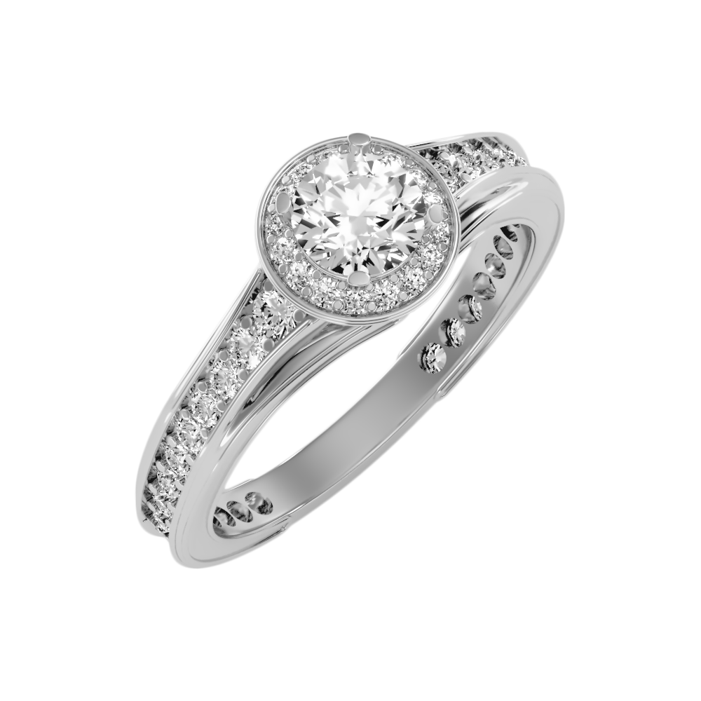 Precious Diamond Ring In 925 Sterling Silver - Five