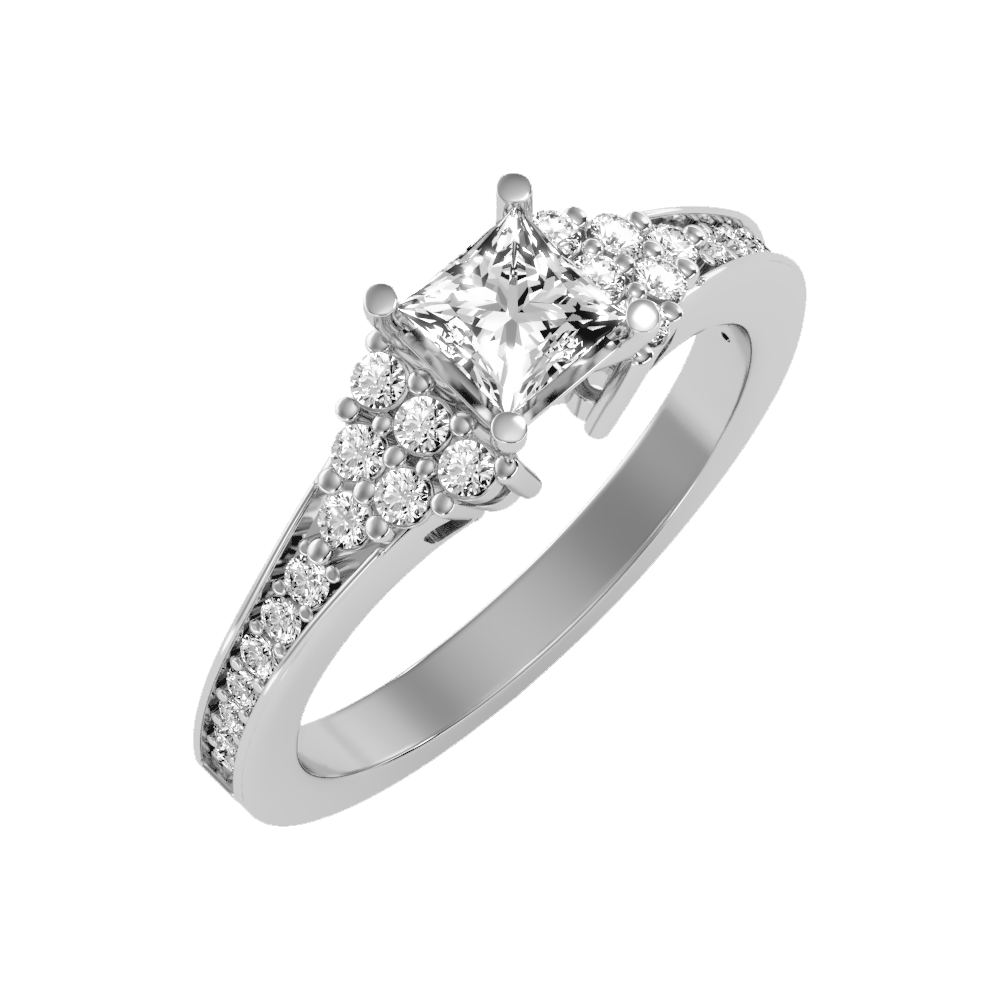 Precious Solitaire Ring In 925 Sterling Silver - Five