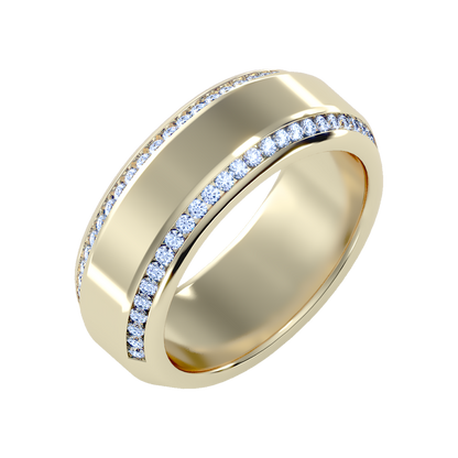 Precision Men's Broad Band Ring - One
