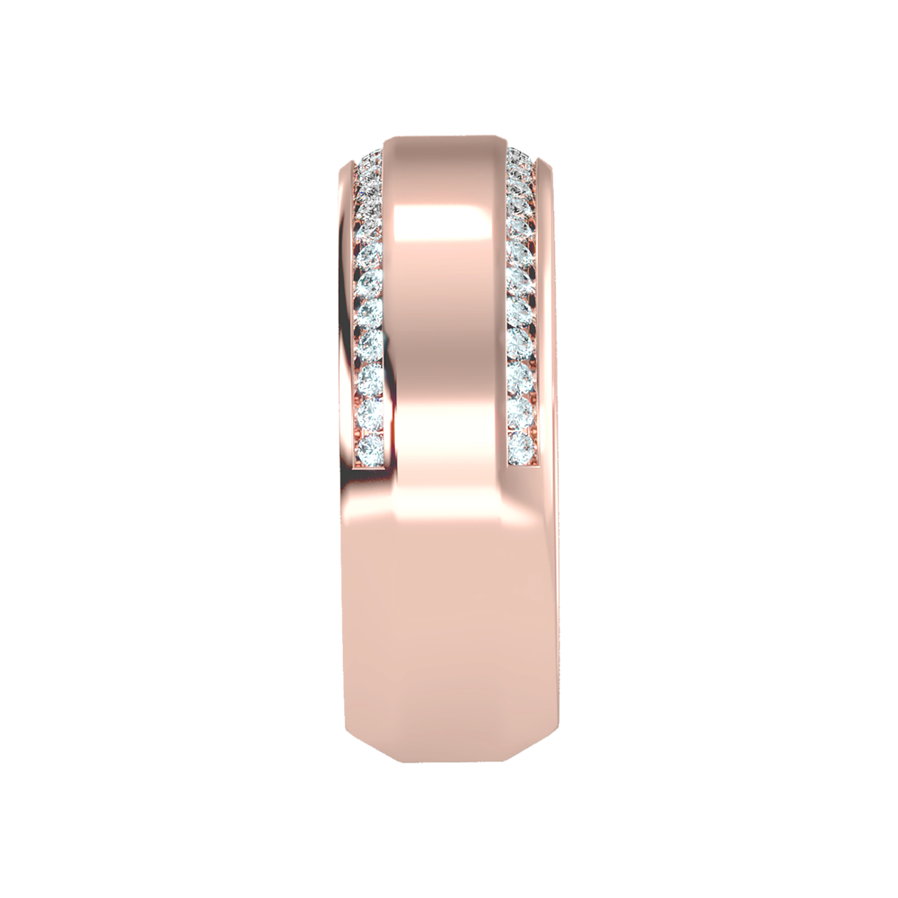 Precision Men's Broad Band Ring In 925 Sterling Silver - Twelve