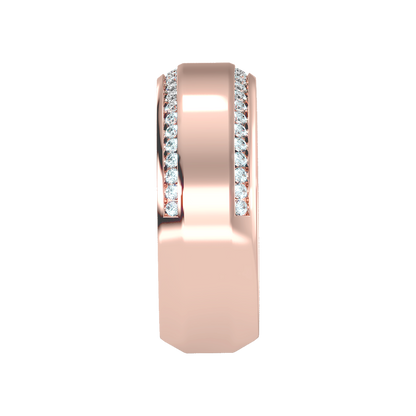 Precision Men's Broad Band Ring In 925 Sterling Silver - Twelve