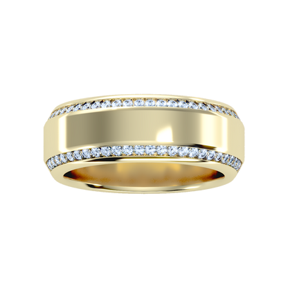 Precision Men's Broad Band Ring - Three