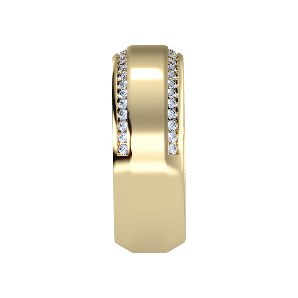 Precision Men's Broad Band Ring - Four