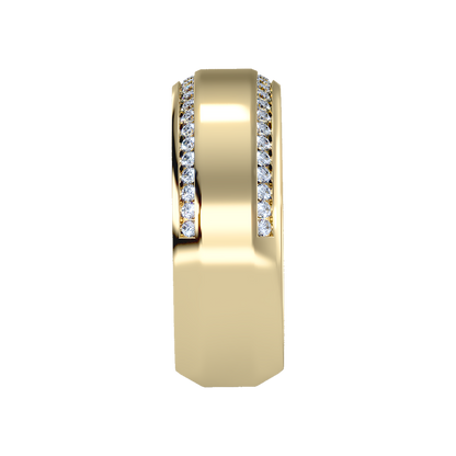 Precision Men's Broad Band Ring - Four