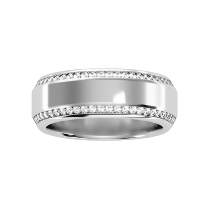 Precision Men's Broad Band Ring In 925 Sterling Silver - Six