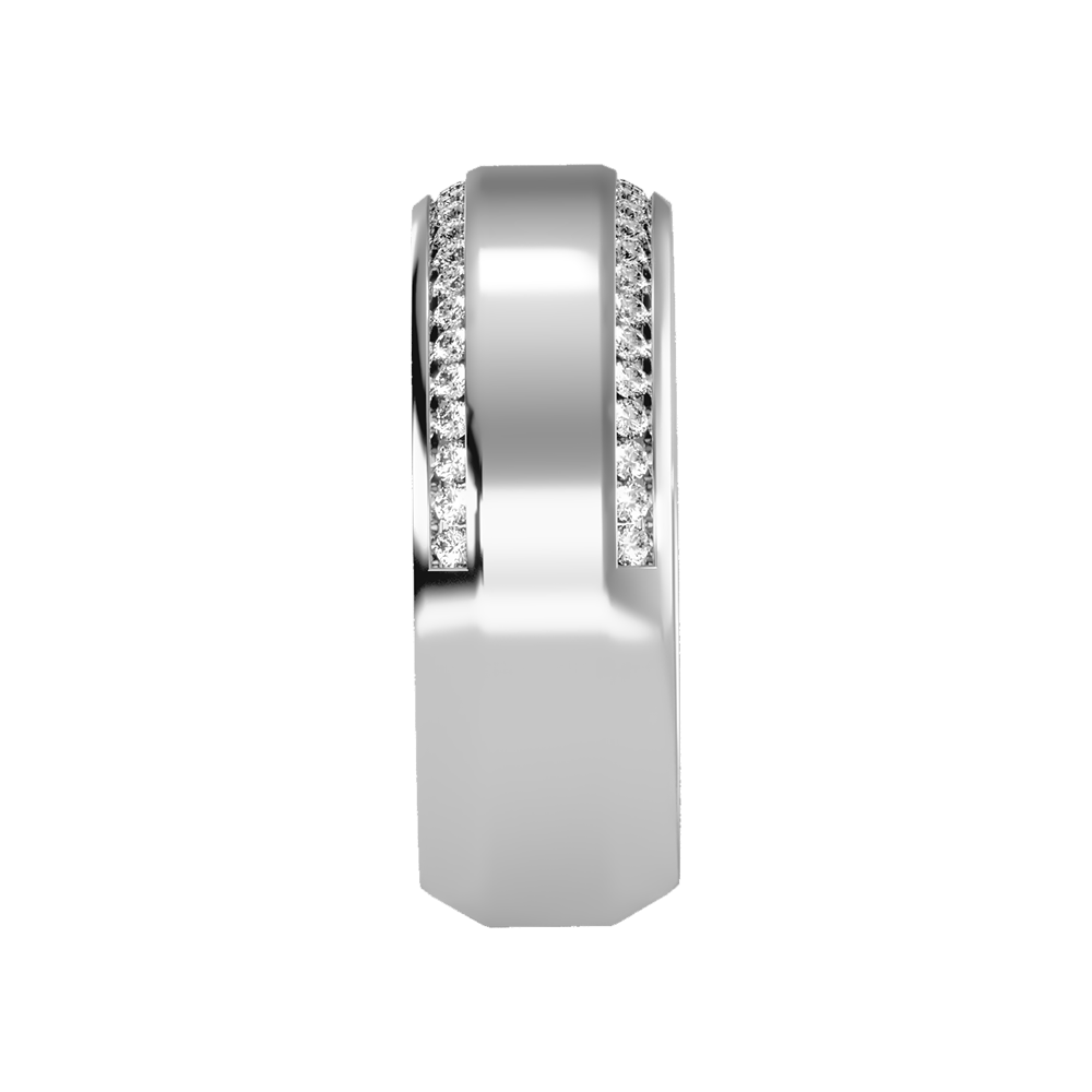 Precision Men's Broad Band Ring In 925 Sterling Silver - Seven