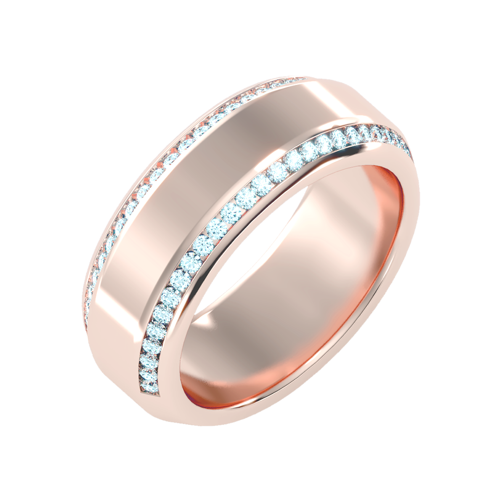 Precision Men's Broad Band Ring In 925 Sterling Silver - Nine