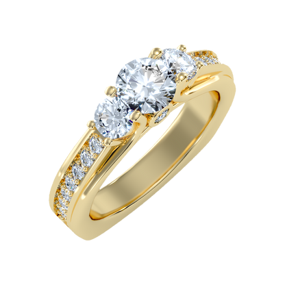 Premier Halo Solitaire Ring - Ten