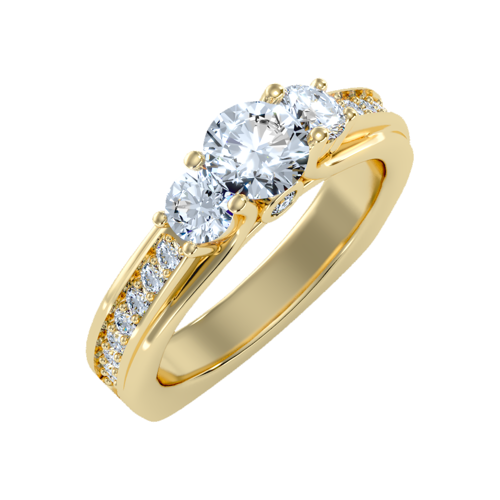 Premier Halo Solitaire Ring In 925 Sterling Silver - Ten