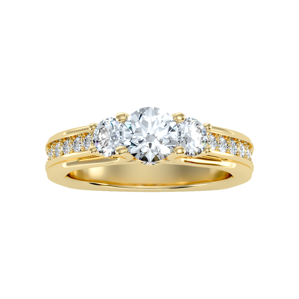 Premier Halo Solitaire Ring In 925 Sterling Silver - Eleven