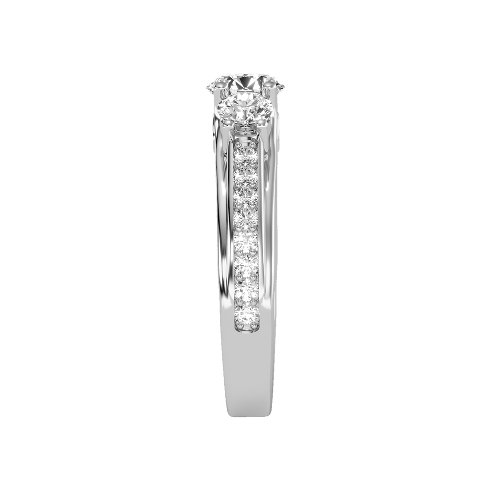 Premier Halo Solitaire Ring - Five