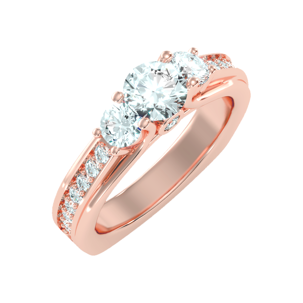 Premier Halo Solitaire Ring In 925 Sterling Silver - Six